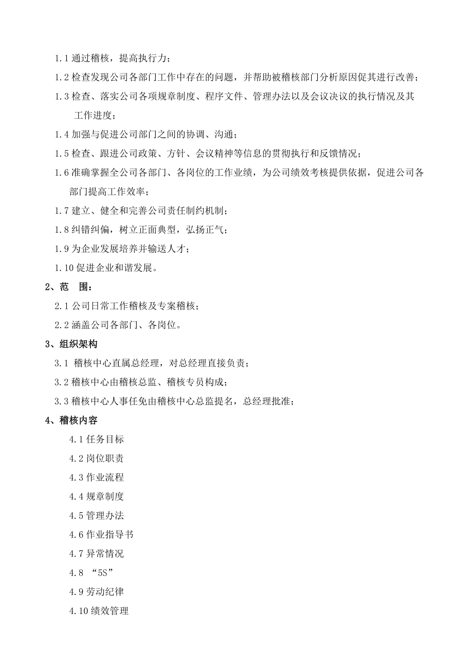 工厂管理制度企业稽核管理制度.docx_第2页