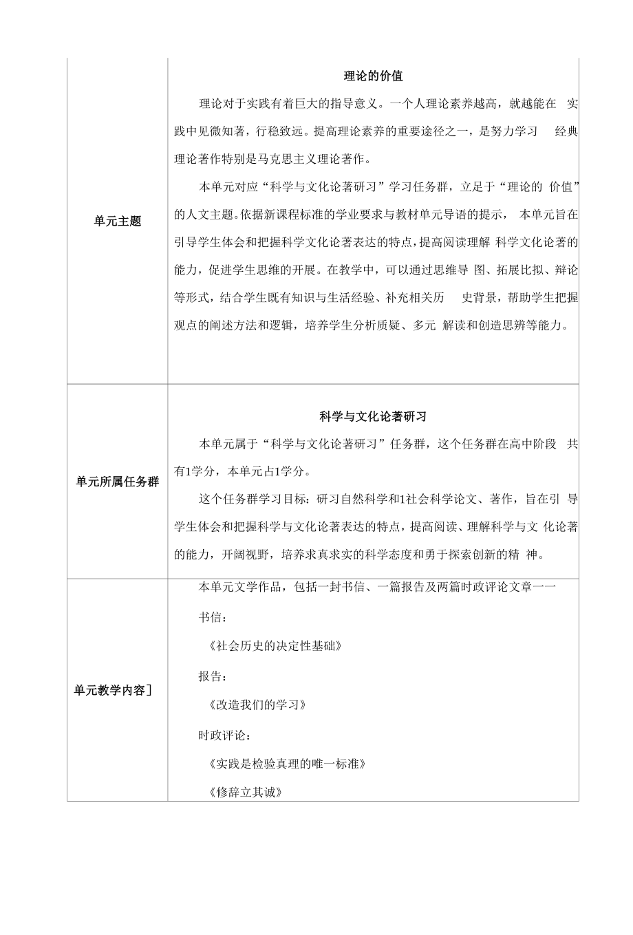 第一单元大单元教学设计【高中语文选择性必修中册（统编人教版）】.docx_第2页