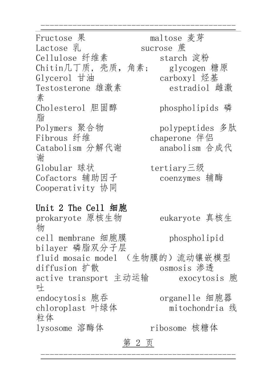 AP生物学 词汇(12页).doc_第2页