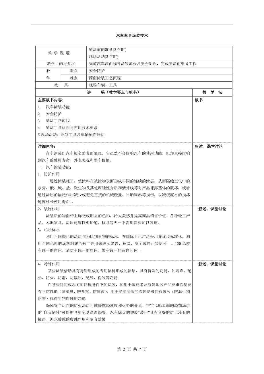 教案讲稿-汽车涂装技术.doc_第2页