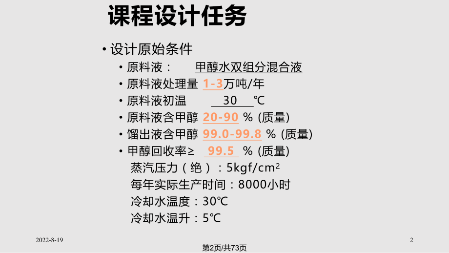 甲醇水体系化工原理课程设计.pptx_第2页