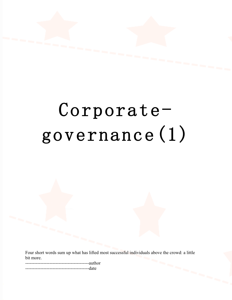 最新Corporate-governance(1).docx_第1页