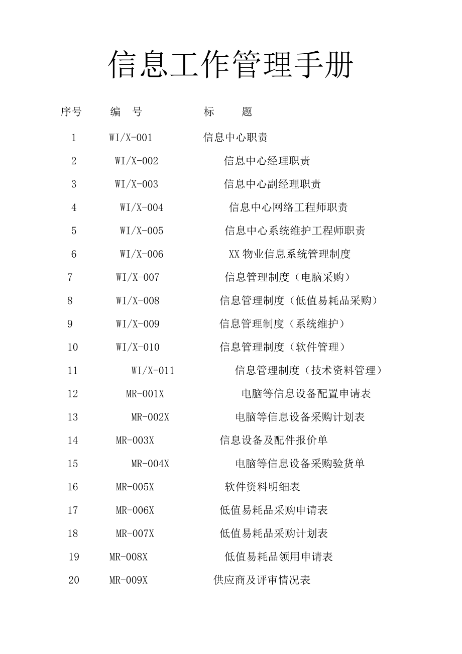 物业公司信息工作管理手册.doc_第1页