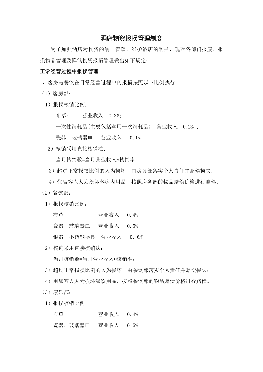 酒店物资报损管理制度.docx_第1页