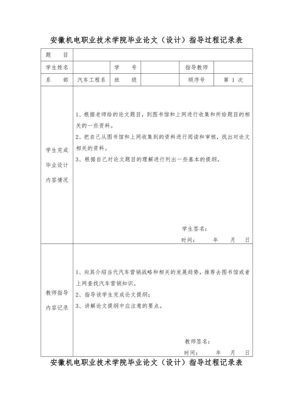 毕业论文指导记录参考.doc_第1页