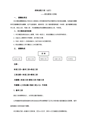 薪酬方案资料大全.doc