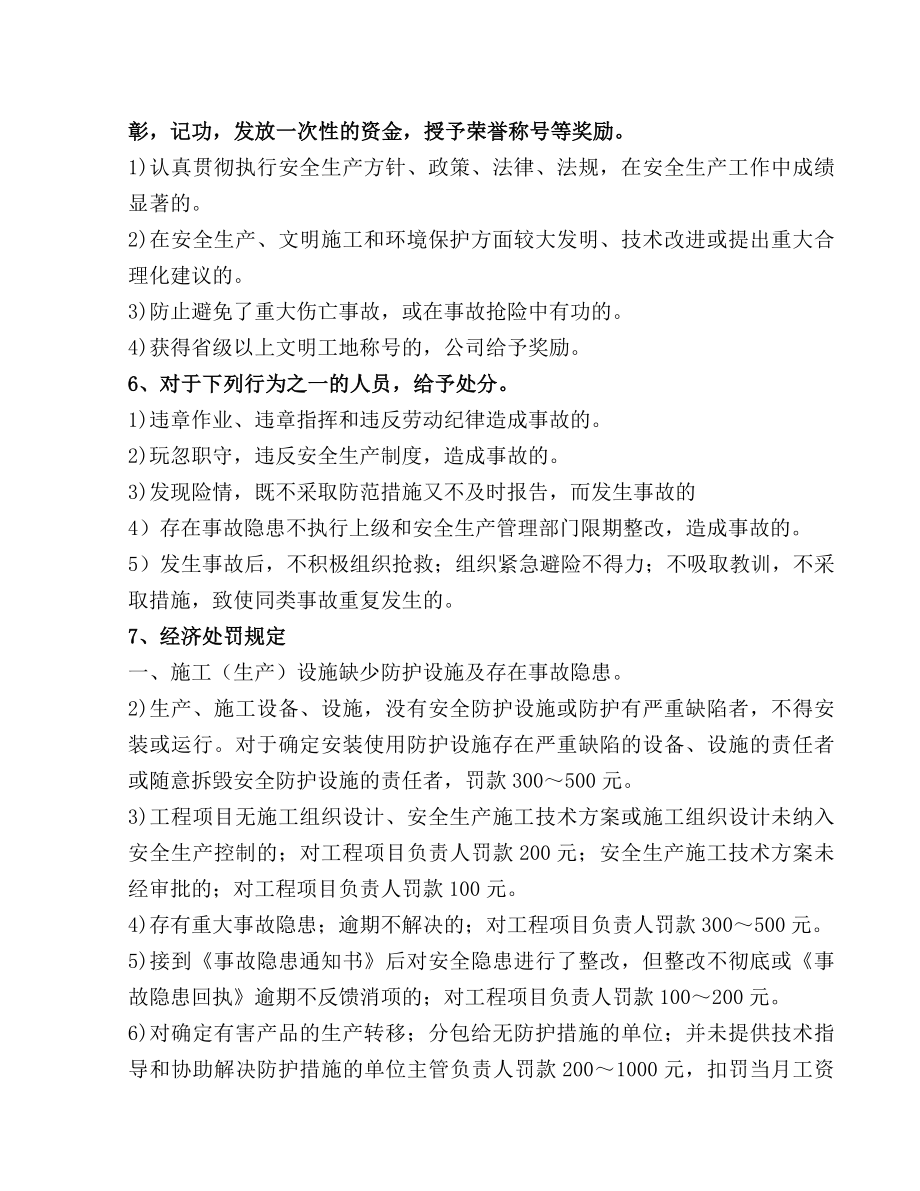 水利水电企业安全生产责任考核奖惩制度.docx_第2页