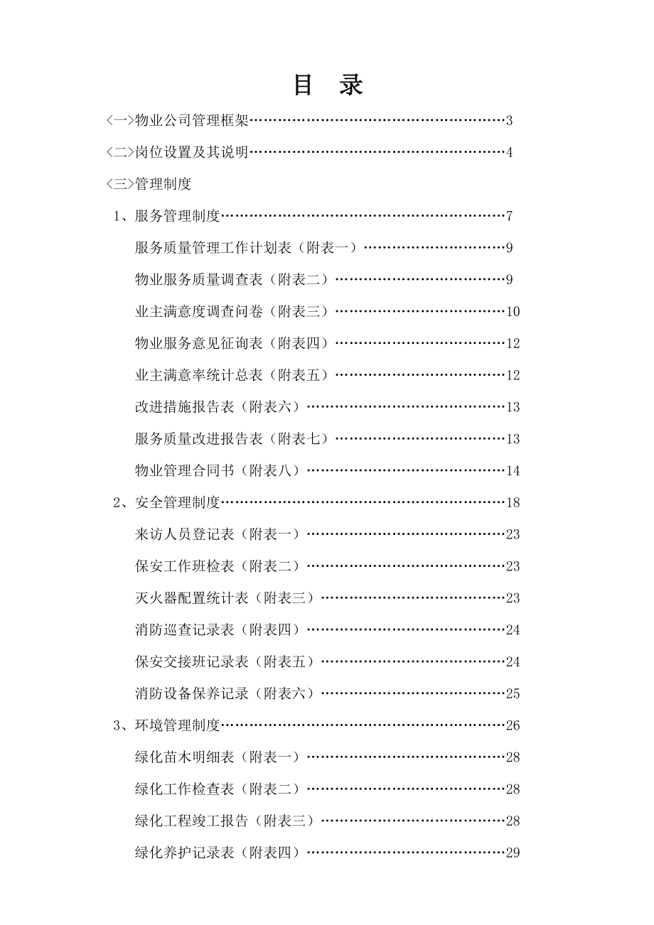 物业公司管理制度大全_组织架构_岗位职责_指导思想.docx_第1页