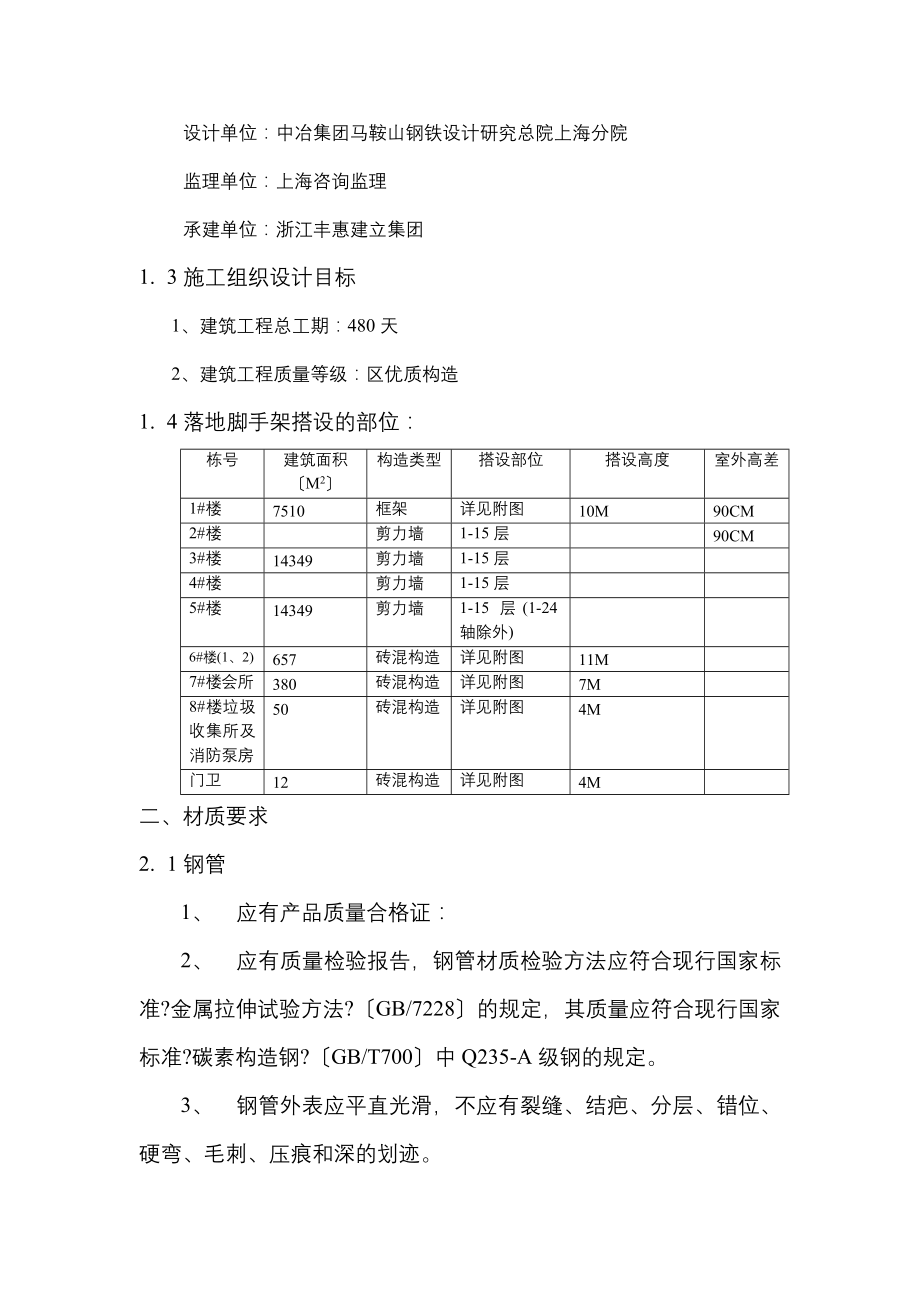 落地式钢管外脚手架搭设方案DOC.doc_第2页