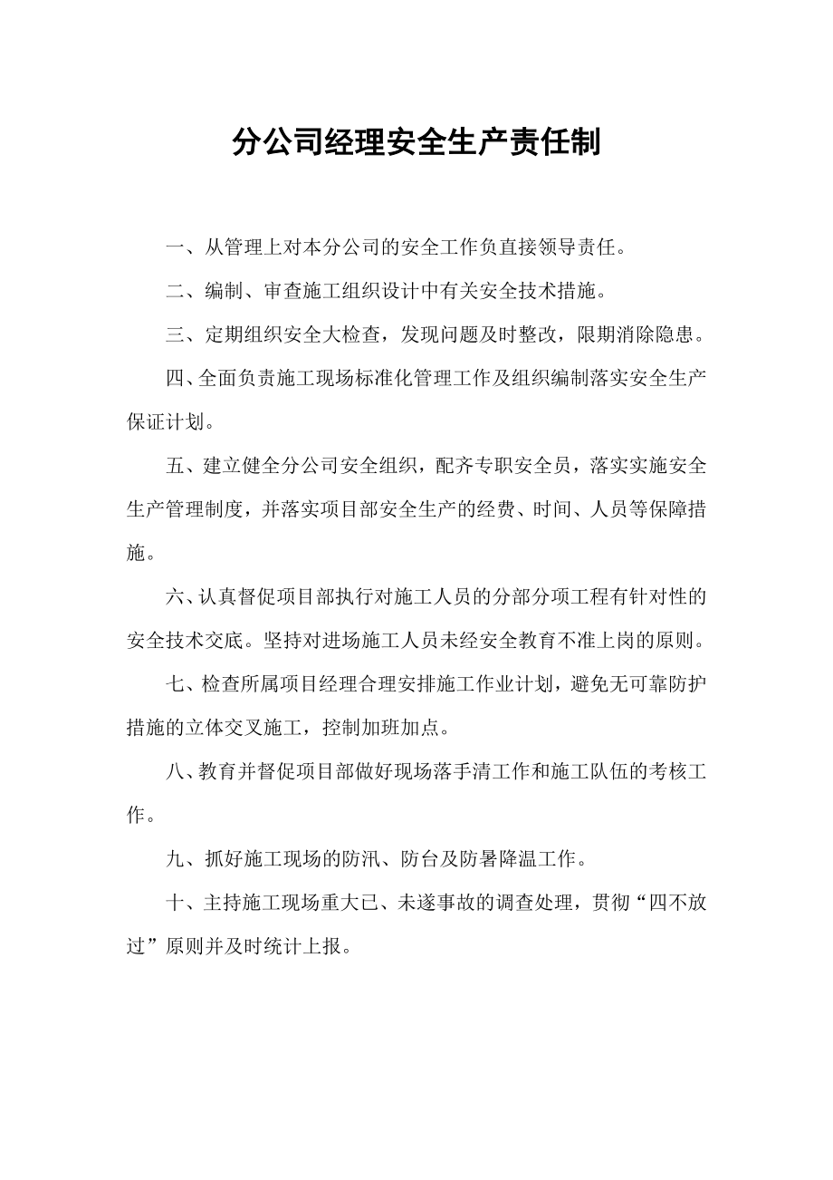 分公司经理安全生产责任制.docx_第1页