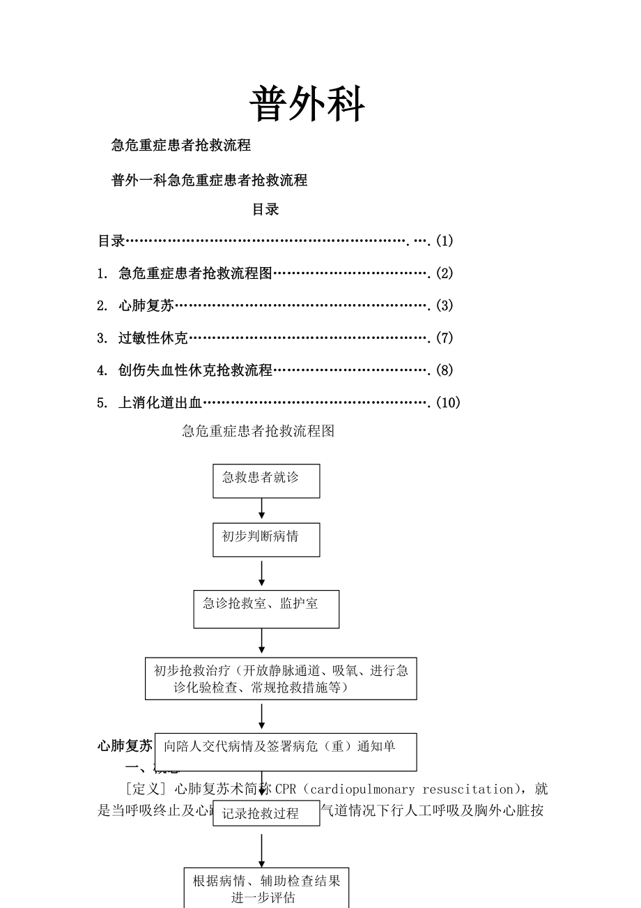 普外科急危重症抢救流程.doc_第1页