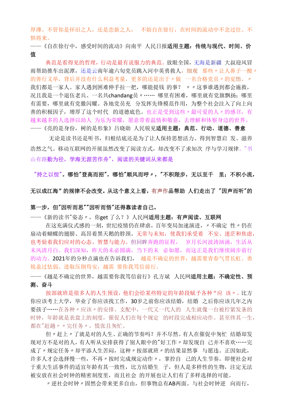 高考作文素材积累之热门主题.docx_第2页