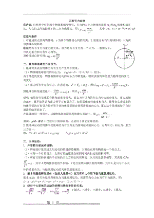 万有引力与航天知识点总结(5页).doc