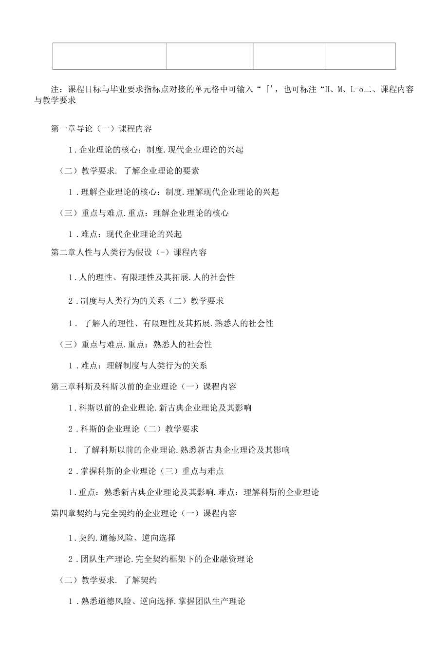 《企业理论》课程教学大纲（本科）.docx_第2页