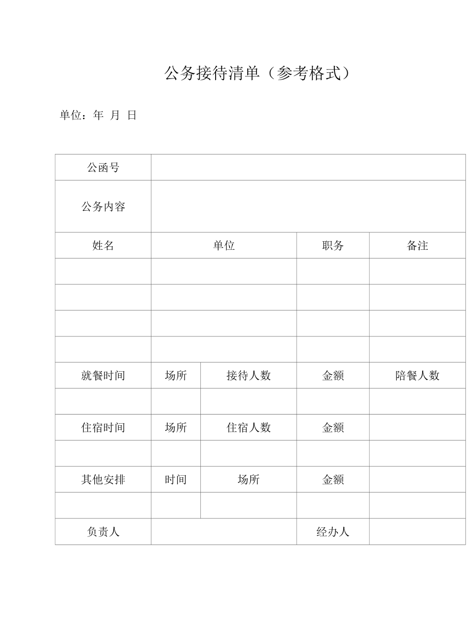 公务接待清单(参考格式).docx_第1页