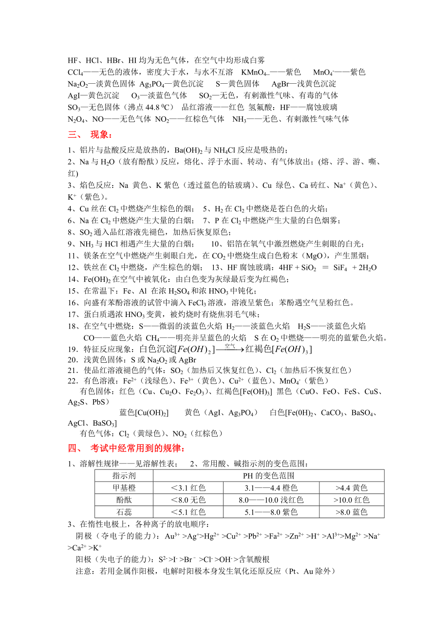 高中化学重要知识点详细总结+高中生物学生常见易错知识综合.doc_第2页