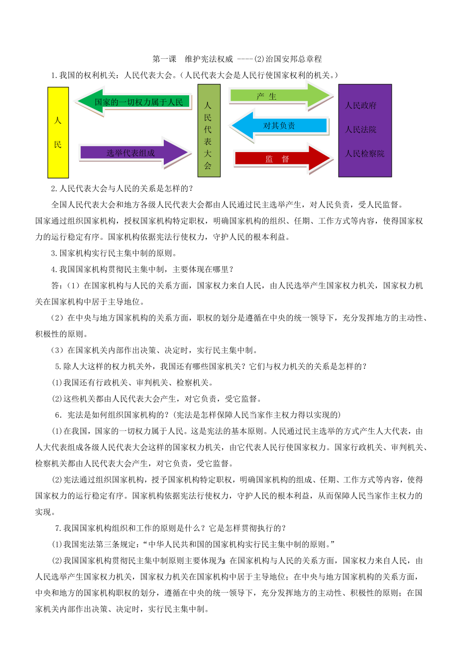 部编人教版八年级下册《道德与法治》知识点复习.doc_第2页