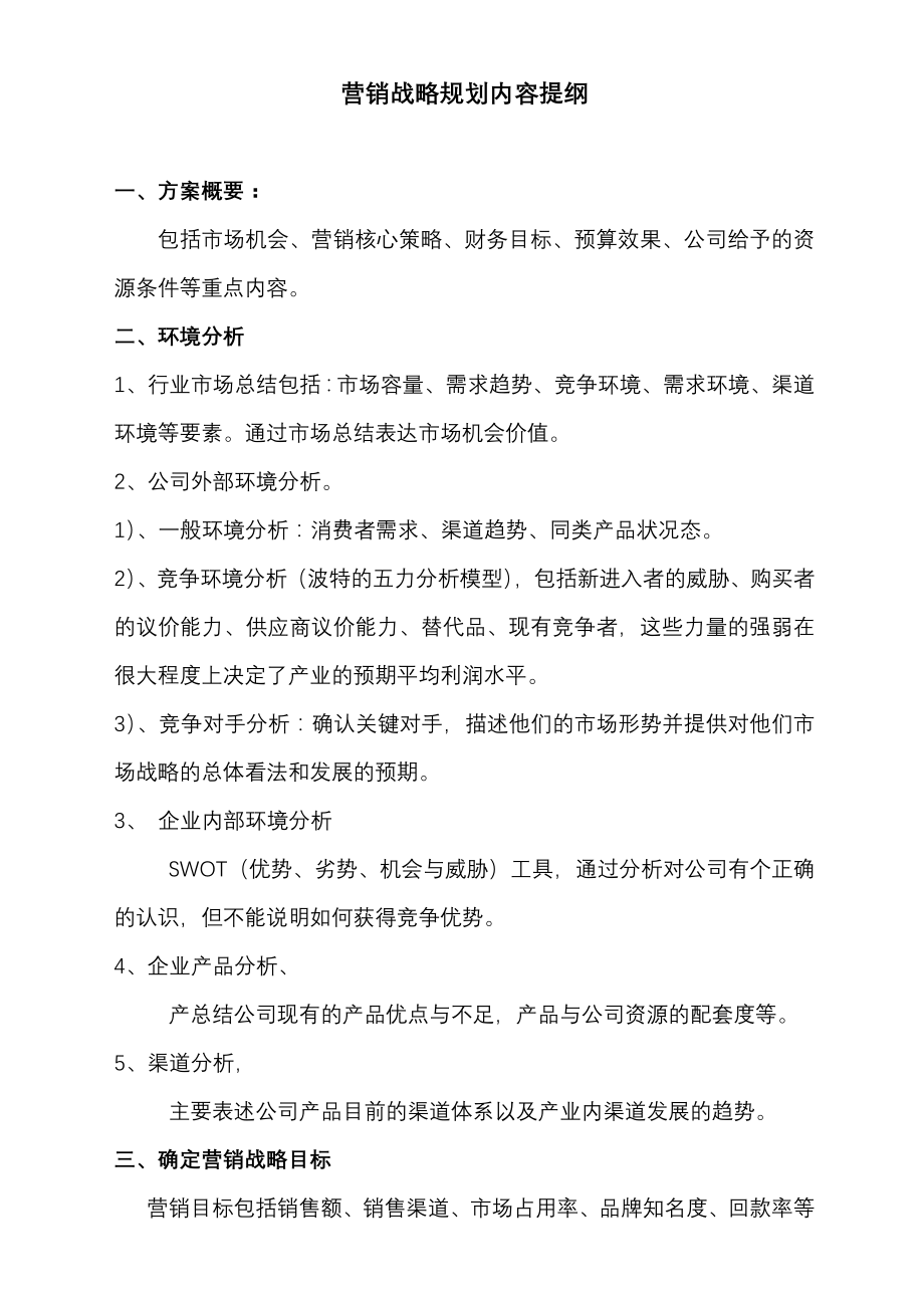 公司战略规划和实施方案内容提纲.doc_第2页