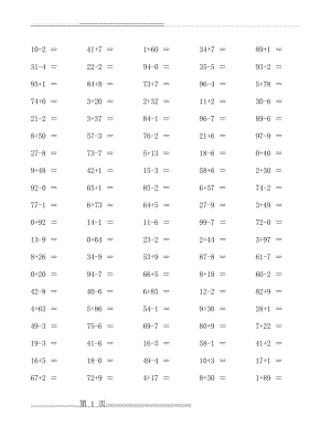 一年级两位数加减一位数口算题2000道每页100(21页).doc