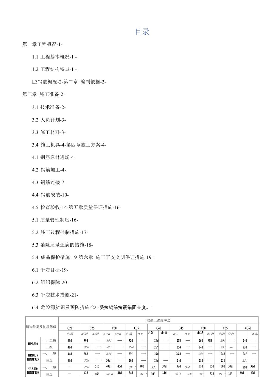 创世机械项目钢筋施工方案.docx_第1页