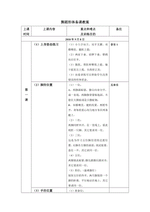 舞蹈形体备课教案.doc