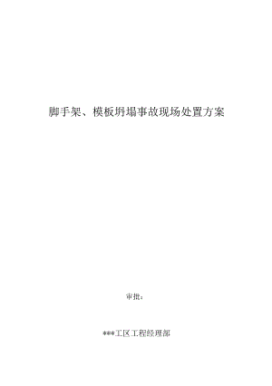 脚手架、模板坍塌事故现场处置方案.docx