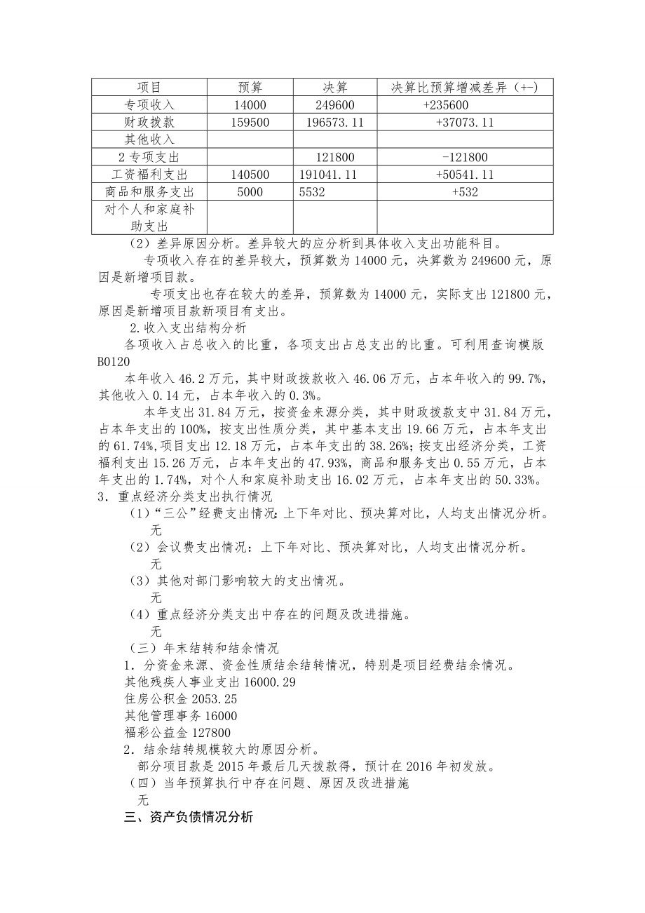 部门决算分析报告撰写提纲部门用.doc_第2页