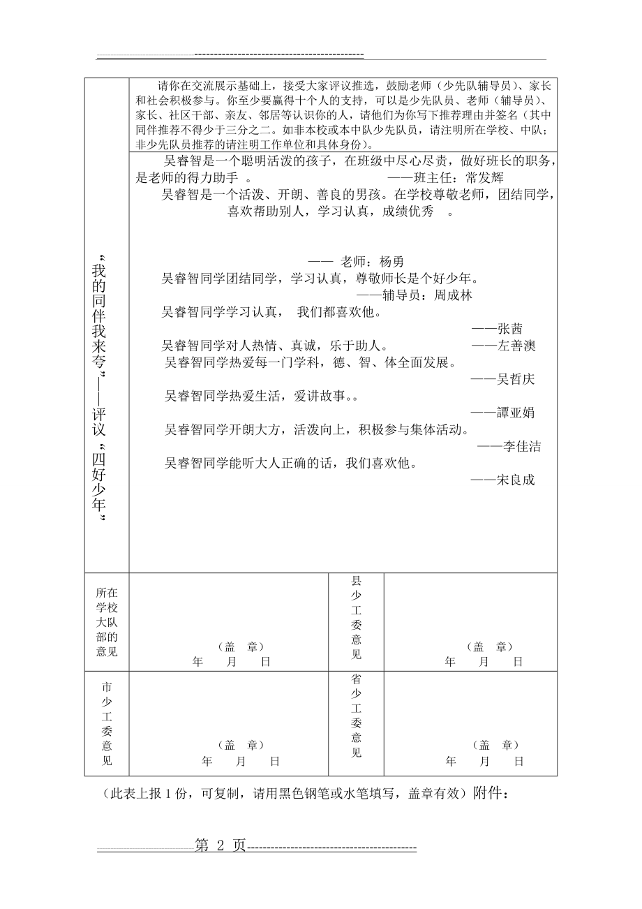 一(5)四好少年推荐表 2(17页).doc_第2页