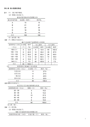 统计学(第二版袁卫_庞皓_曾五一_贾俊平)课后习题答案.doc