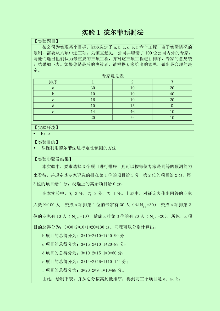 预测及决策技术应用课程实验报告.doc_第2页