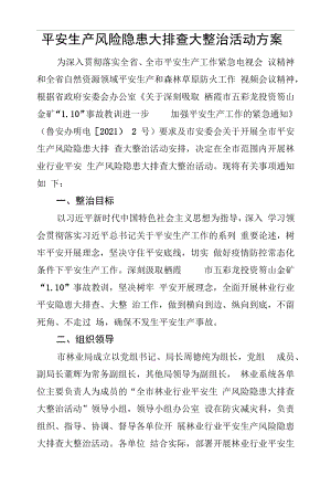 安全生产风险隐患大排查大整治活动方案.docx