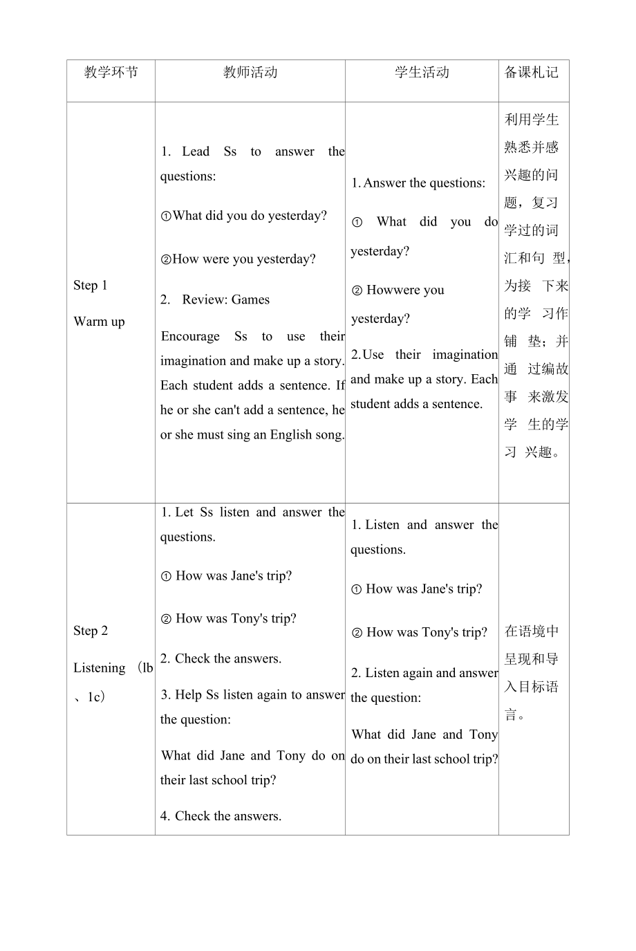 新人教版七年级下册英语 Unit 11 第3课时 教案（教学设计）.docx_第2页