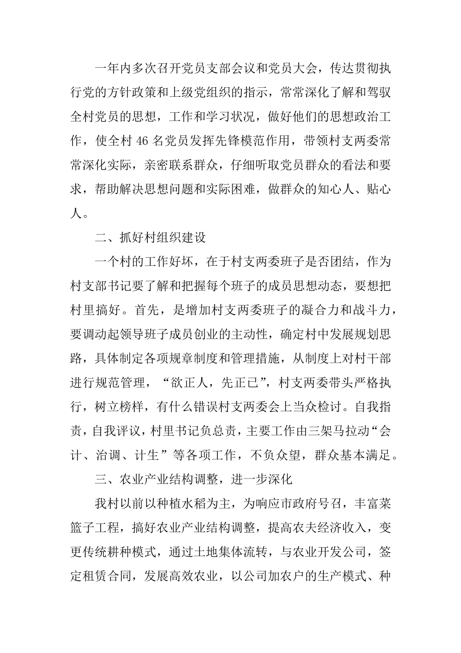 村支部书记述职报告最新3篇.docx_第2页