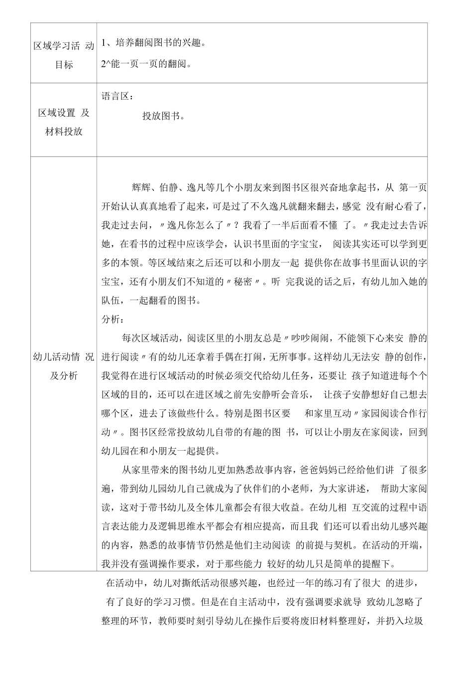 幼儿园区域游戏观察记录表.docx_第2页