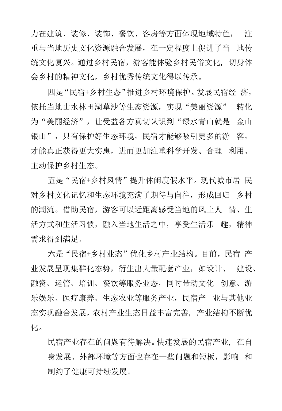 【经济工作中心组研讨发言】推动乡村民宿产业健康可持续发展.docx_第2页