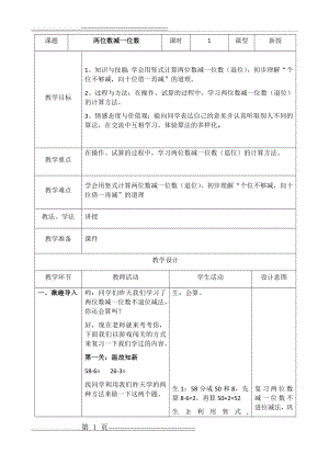 两位数减一位数退位减法(7页).doc