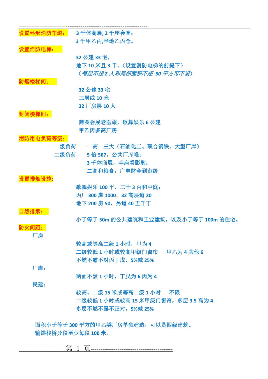 一级消防工程师重点记忆口诀(4页).doc_第1页