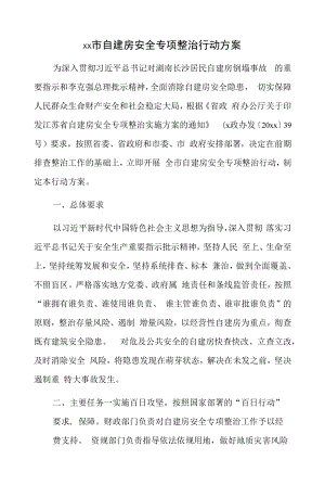 xx市自建房安全专项整治行动方案.docx