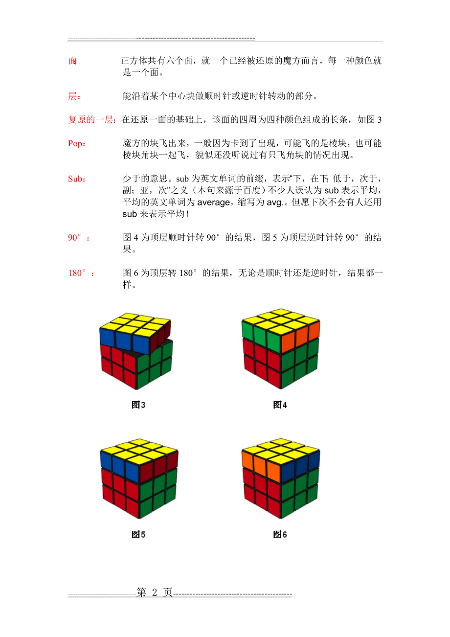 三阶魔方的各种术语及公式表示法(6页).doc_第2页