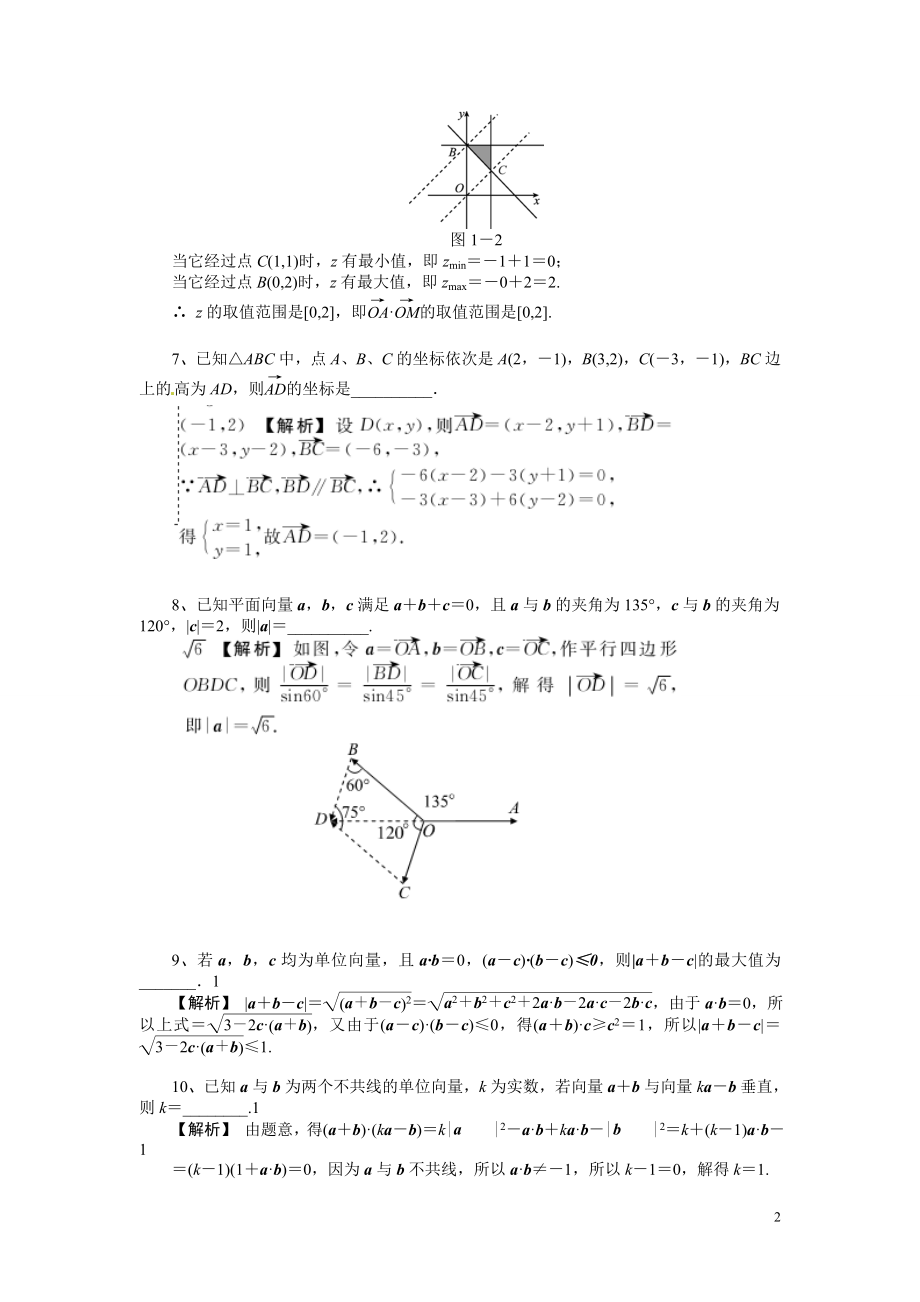 高中向量精选练习题.doc_第2页