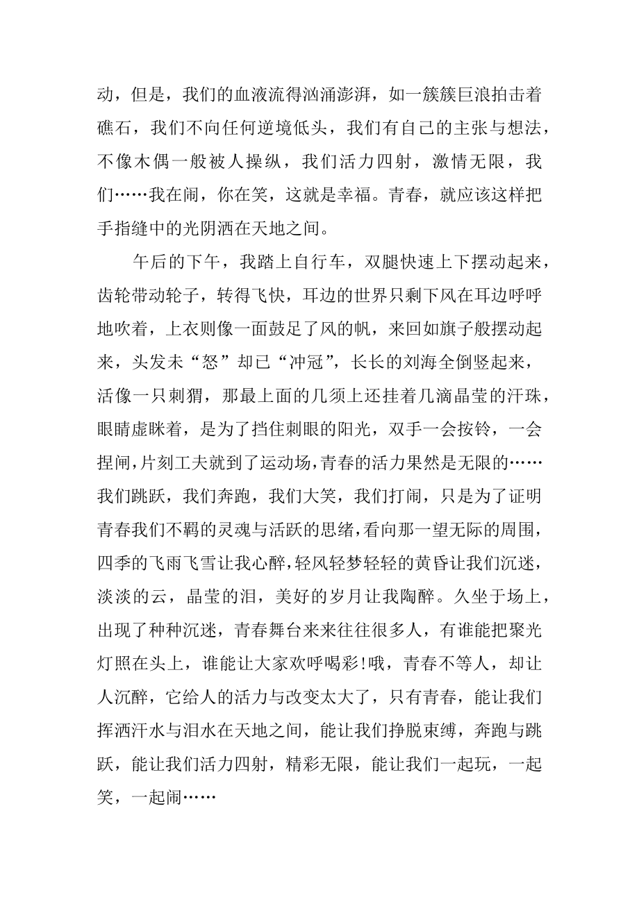 青春励志的优美文字文章.docx_第2页