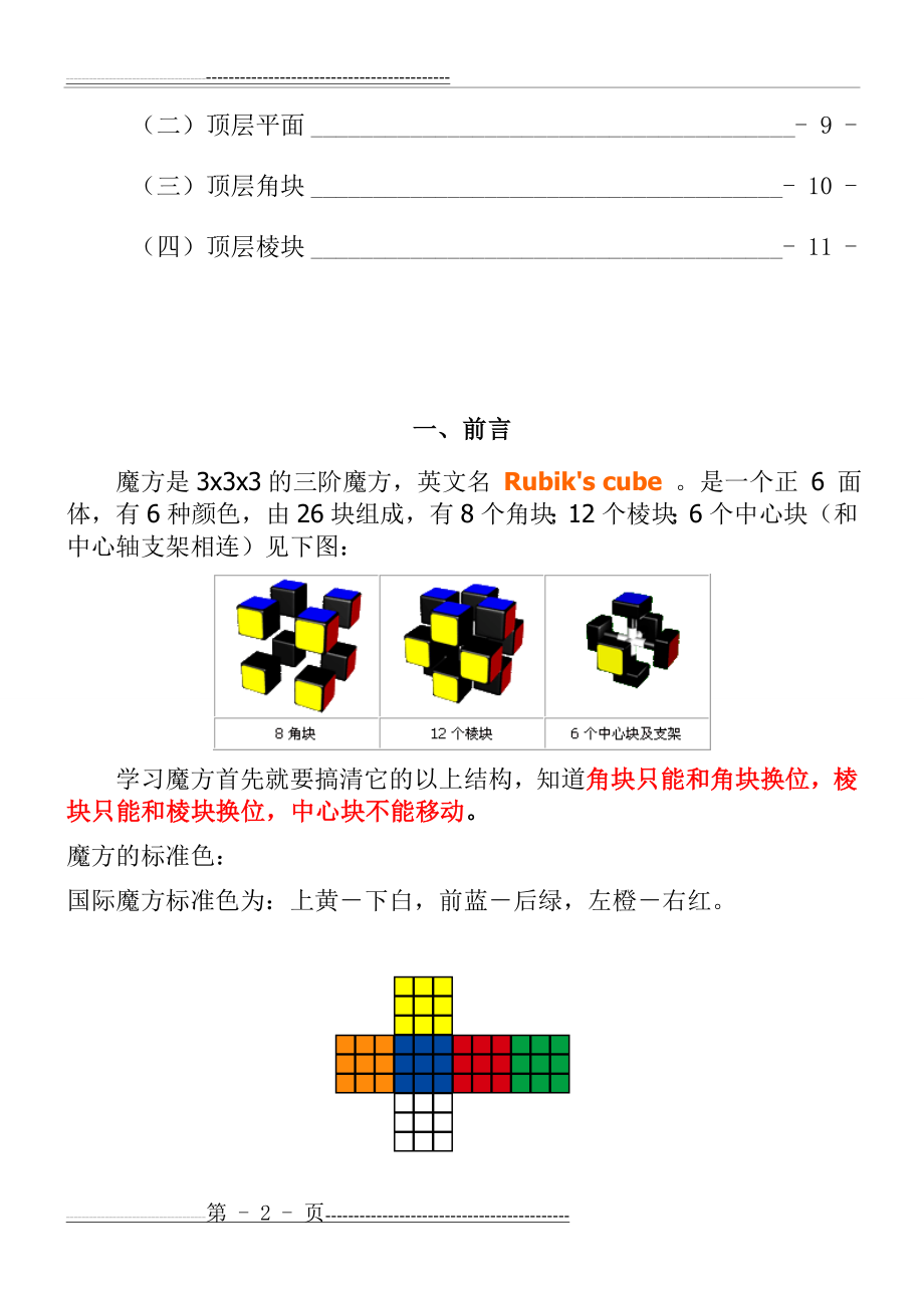 三阶魔方公式口诀图解(新手快速入门)(14页).doc_第2页