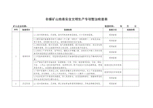 非煤矿山地表安全文明生产专项整治检查表.doc