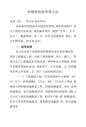 乡镇招投标管理办法.docx