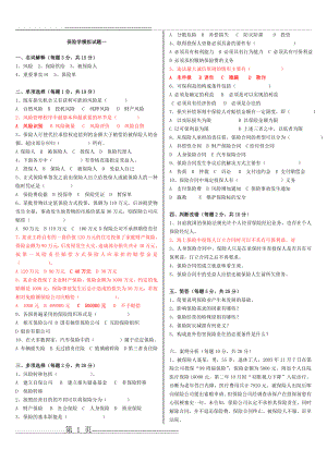 【保险学试题库】(19页).doc