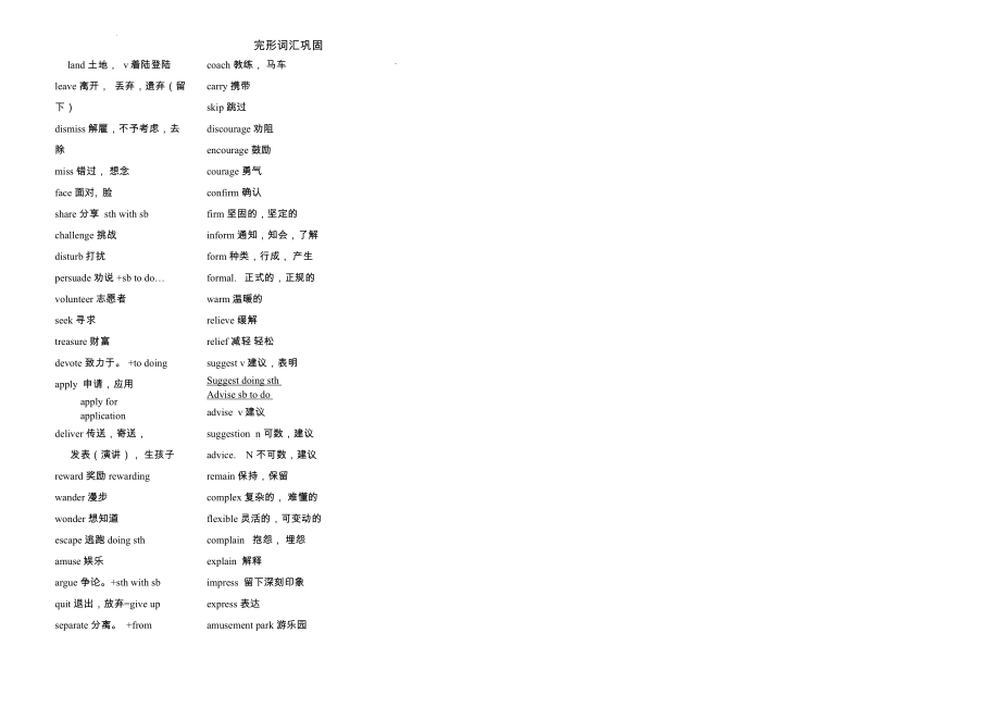 高考英语高频完形填空词汇 讲义.docx_第2页