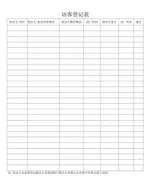 访客登记表（标准模版）.docx