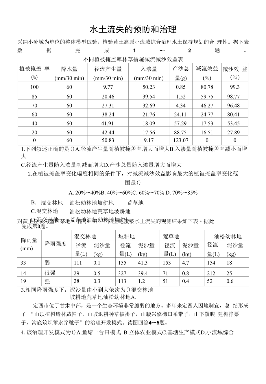 水土流失的预防和治理.docx_第1页