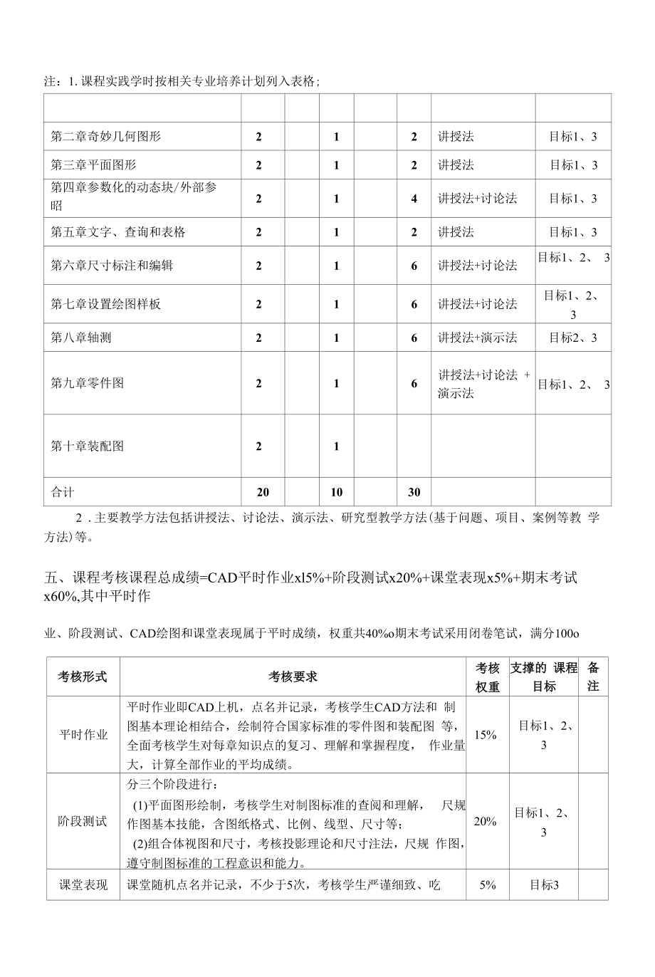 《AUTOCAD》课程教学大纲（本科）.docx_第2页