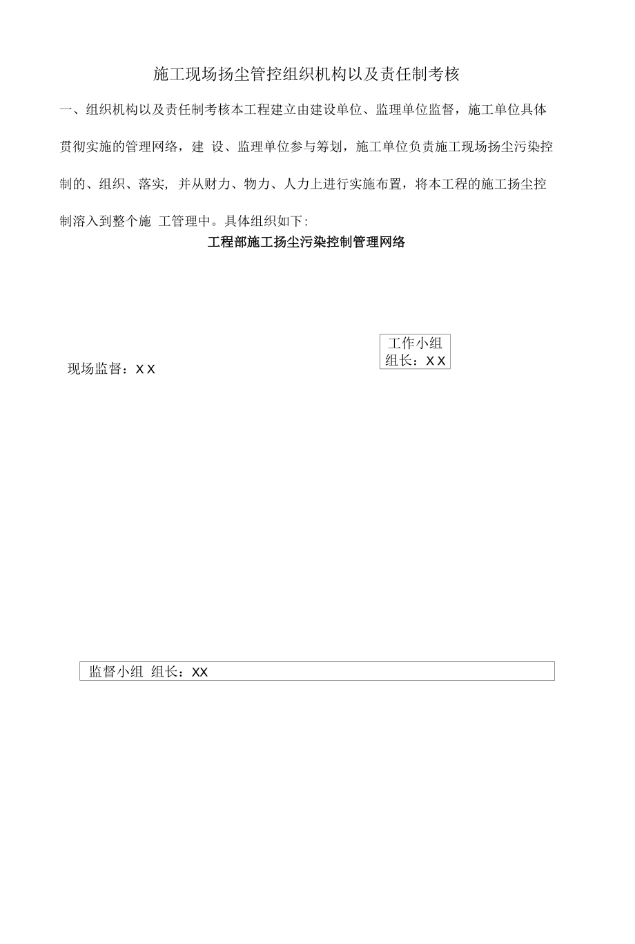 施工现场扬尘管控组织机构以及责任制考核.docx_第1页